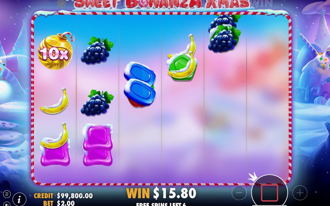 Free Spins-läge med djupblå och lila bakgrund